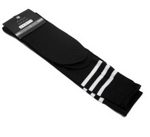Mens Womens Sports Breathable Tube Long High Socks Knee Warm Casual Footy Soccer, Black V474-218661