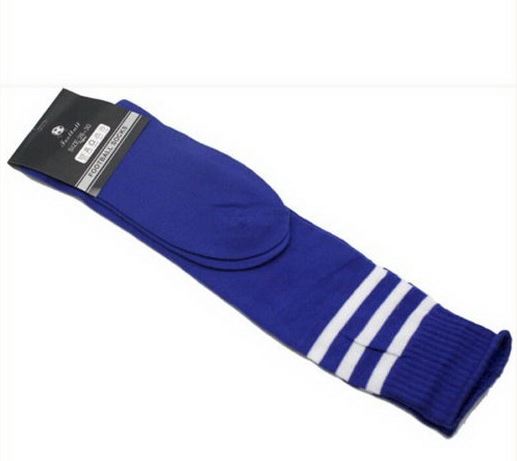 Mens Womens Sports Breathable Tube Long High Socks Knee Warm Casual Footy Soccer, Blue V474-218662