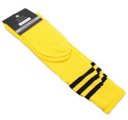 Mens Womens Sports Breathable Tube Long High Socks Knee Warm Casual Footy Soccer, Yellow V474-218668