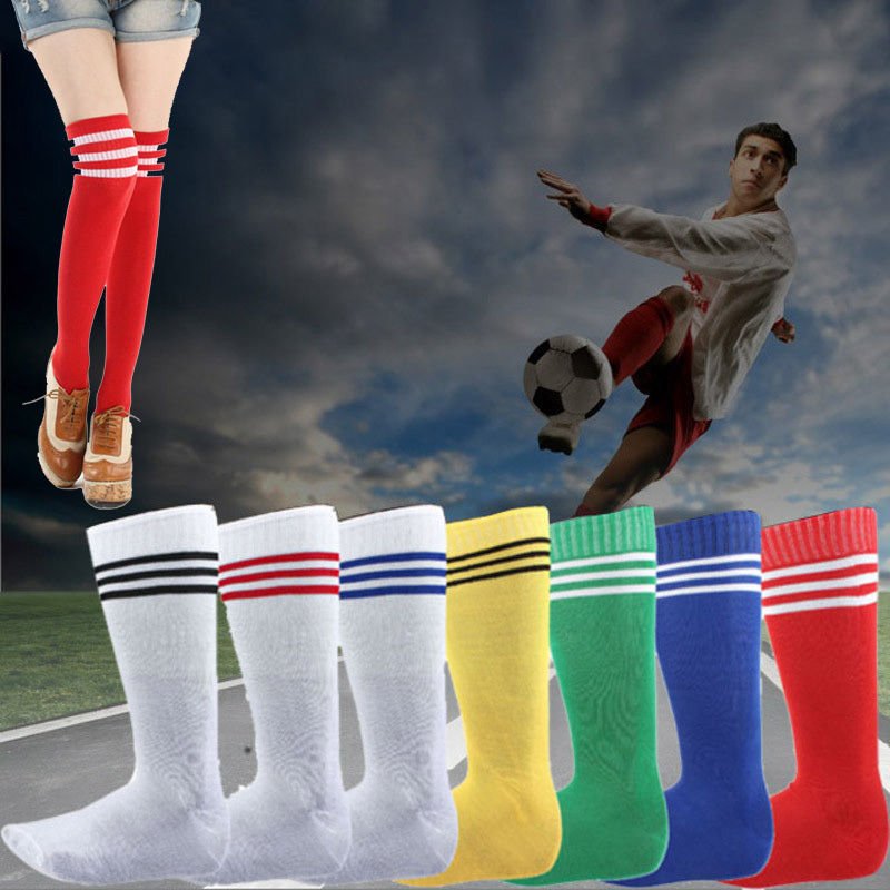 Mens Womens Sports Breathable Tube Long High Socks Knee Warm Casual Footy Soccer, Yellow V474-218668