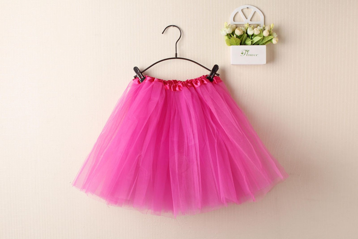 New Adults Tulle Tutu Skirt Dressup Party Costume Ballet Womens Girls Dance Wear, Hot Pink, Kids V474-226077