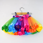 New Adults Tulle Tutu Skirt Dressup Party Costume Ballet Womens Girls Dance Wear, Rainbow_B, Kids V474-226078