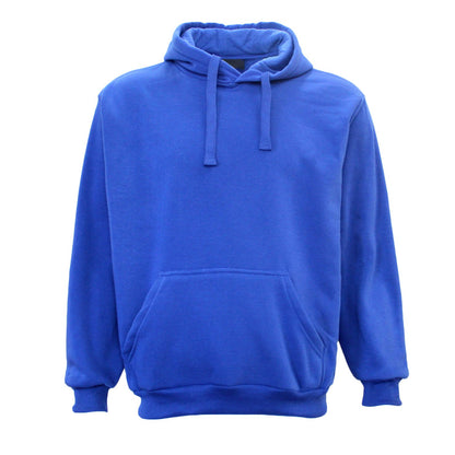 Adult Unisex Men's Basic Plain Hoodie Pullover Sweater Sweatshirt Jumper XS-8XL, Royal Blue, S V474-226397