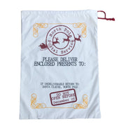 Large Christmas XMAS Hessian Santa Sack Stocking Bag Reindeer Children Gifts Bag, Cream - North Pole Postal V474-226959