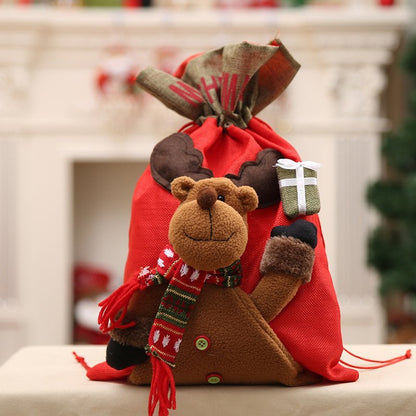 New Christmas Large Jumbo Felt Santa Sack Children Xmas Gifts Candy Stocking Bag, Reindeer (56x35cm) V474-227346