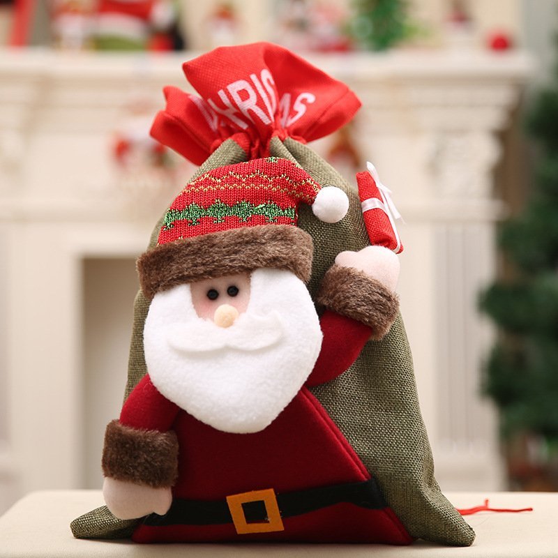 New Christmas Large Jumbo Felt Santa Sack Children Xmas Gifts Candy Stocking Bag, Santa (56x35cm) V474-227347