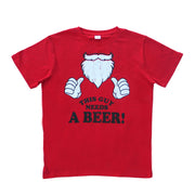New Funny Adult Xmas Christmas T Shirt Tee Mens Womens 100% Cotton Jolly Ugly, This Guy Needs a Beer!, M V474-227893