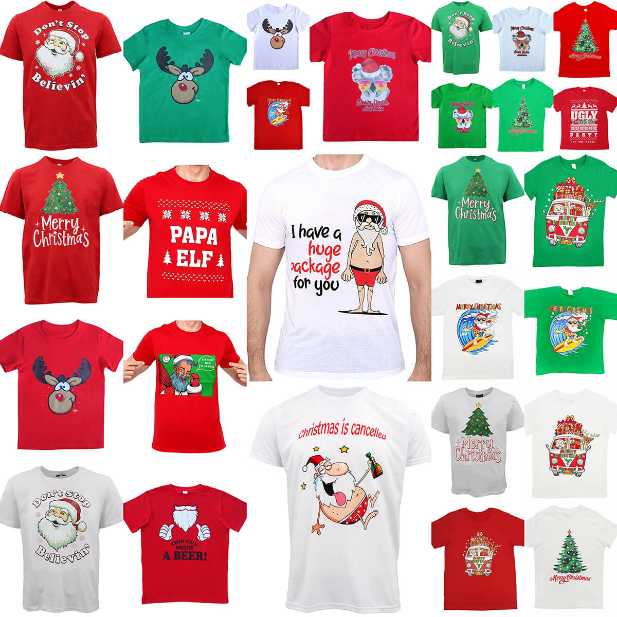 New Funny Adult Xmas Christmas T Shirt Tee Mens Womens 100% Cotton Jolly Ugly, Koala Sunglass (White), XS V474-230741