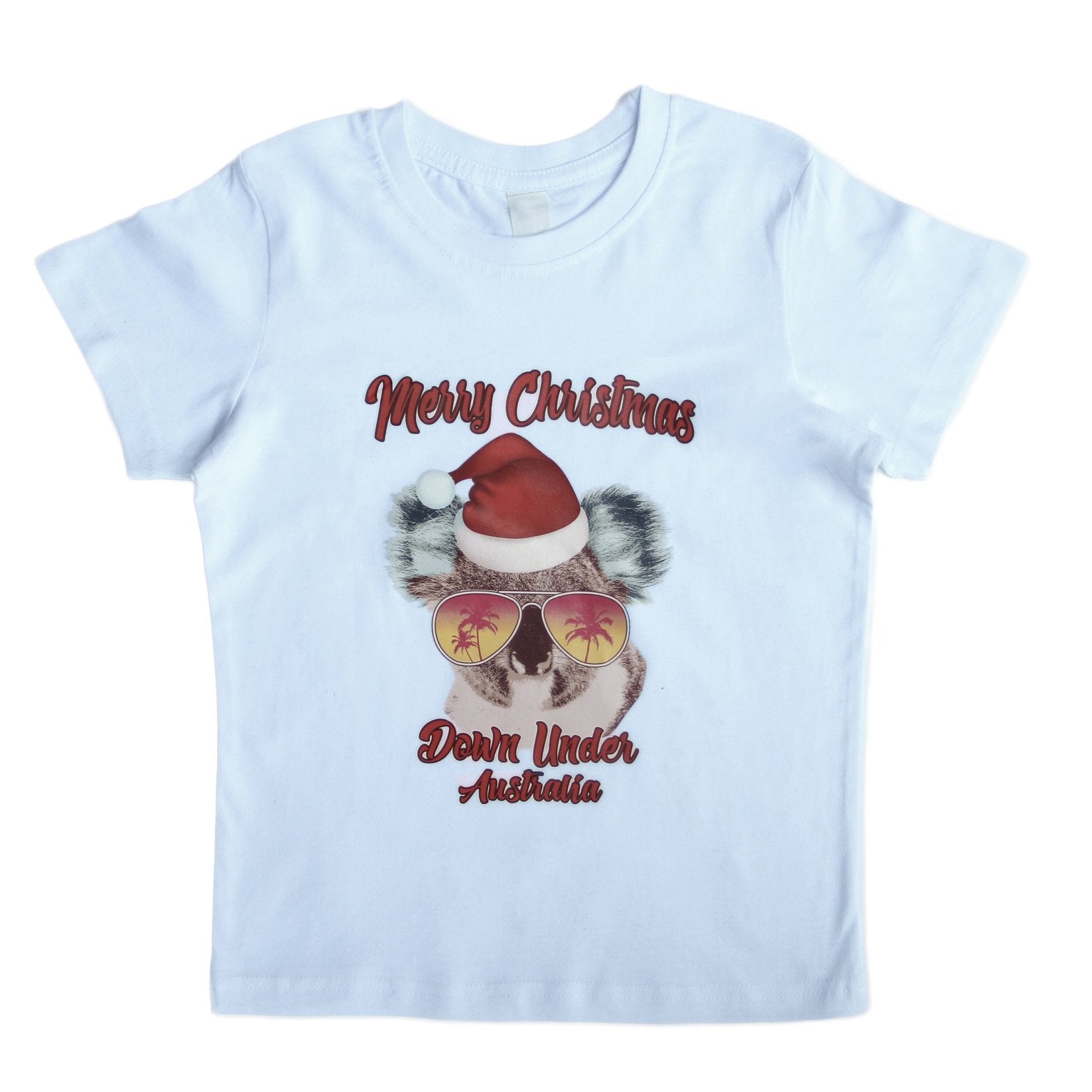 New Funny Adult Xmas Christmas T Shirt Tee Mens Womens 100% Cotton Jolly Ugly, Koala Sunglass (White), S V474-230742