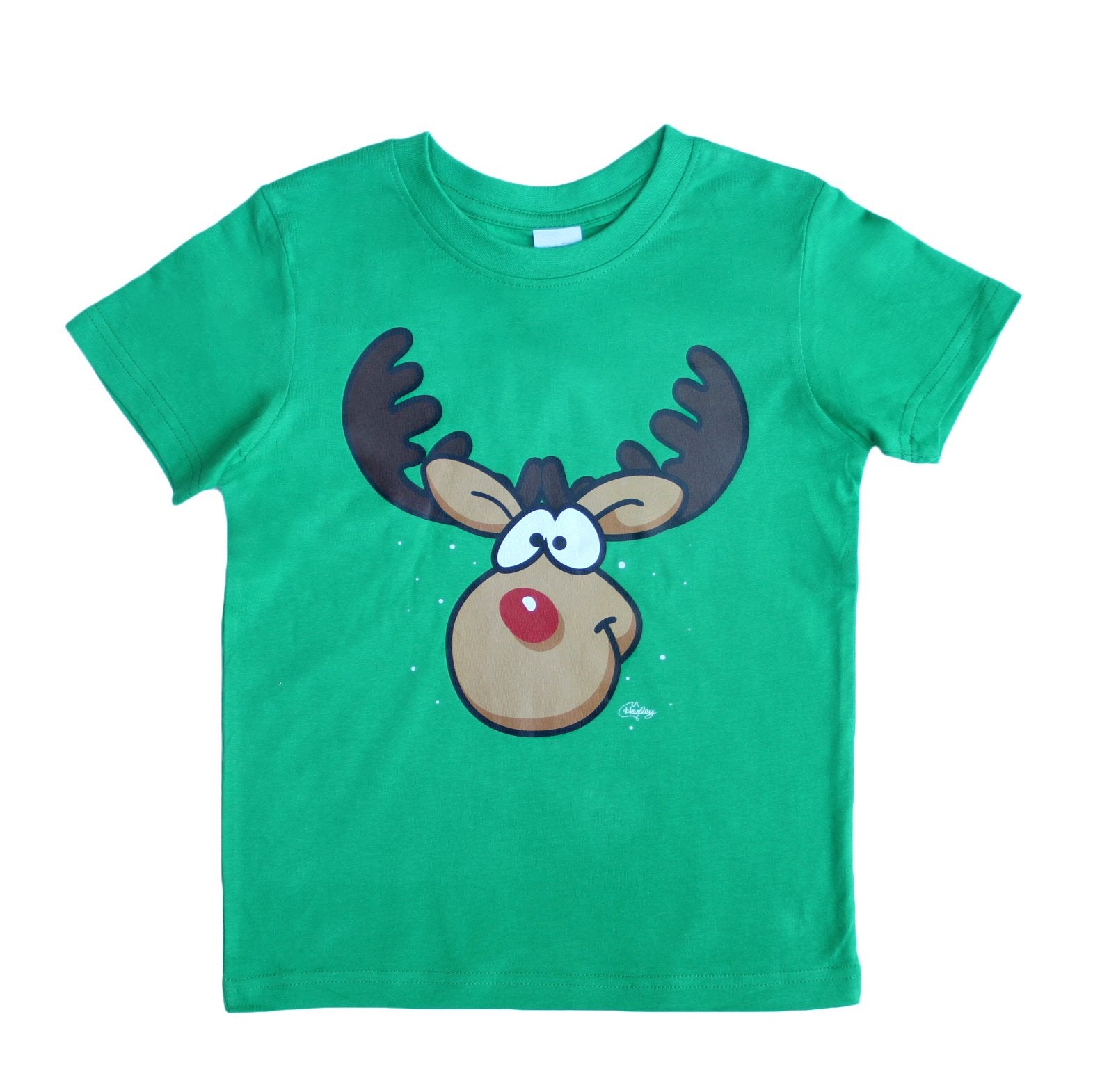 New Funny Adult Xmas Christmas T Shirt Tee Mens Womens 100% Cotton Jolly Ugly, Reindeer (Green), M V474-230749
