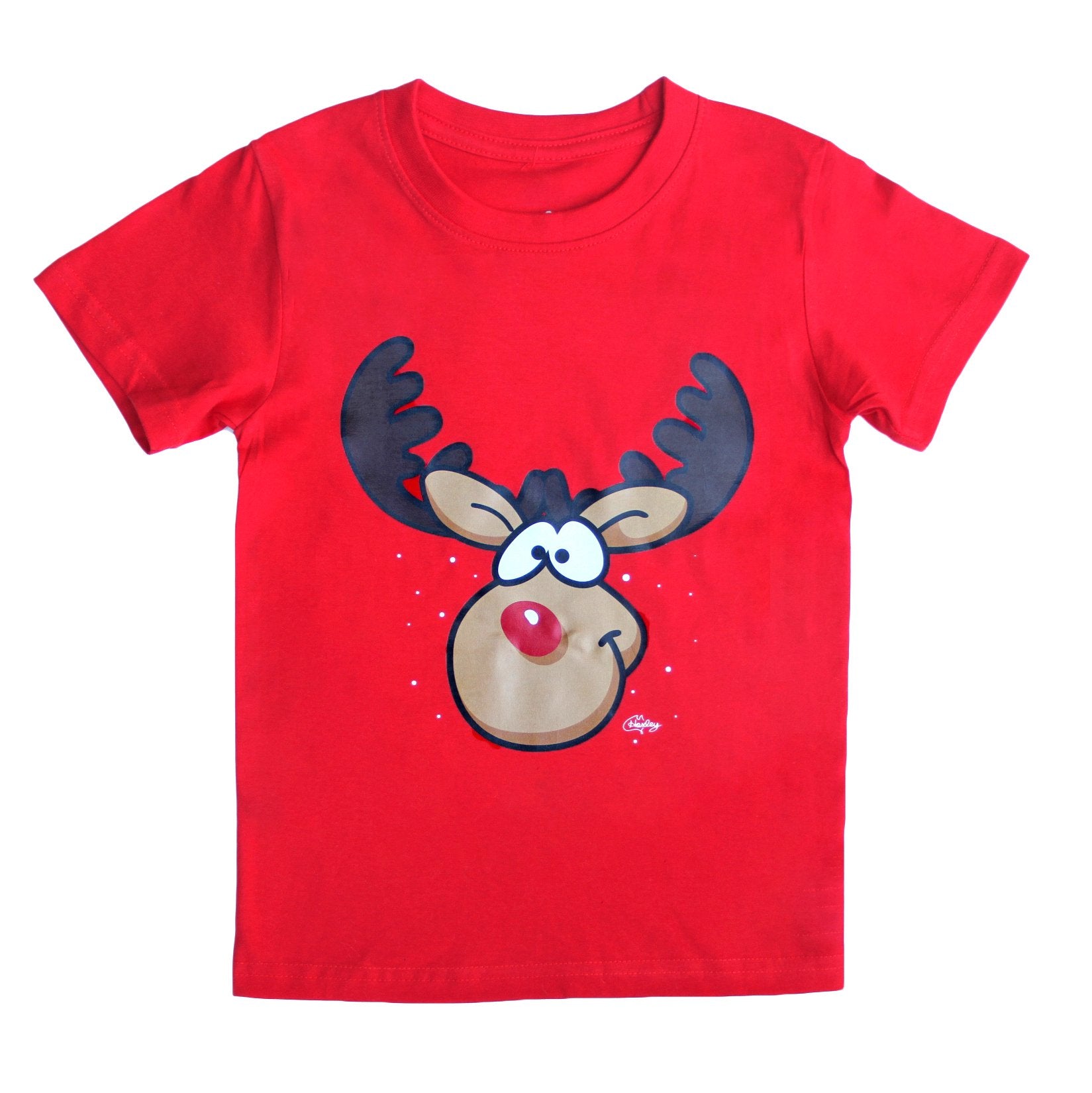 New Funny Adult Xmas Christmas T Shirt Tee Mens Womens 100% Cotton Jolly Ugly, Reindeer (Red), S V474-230754