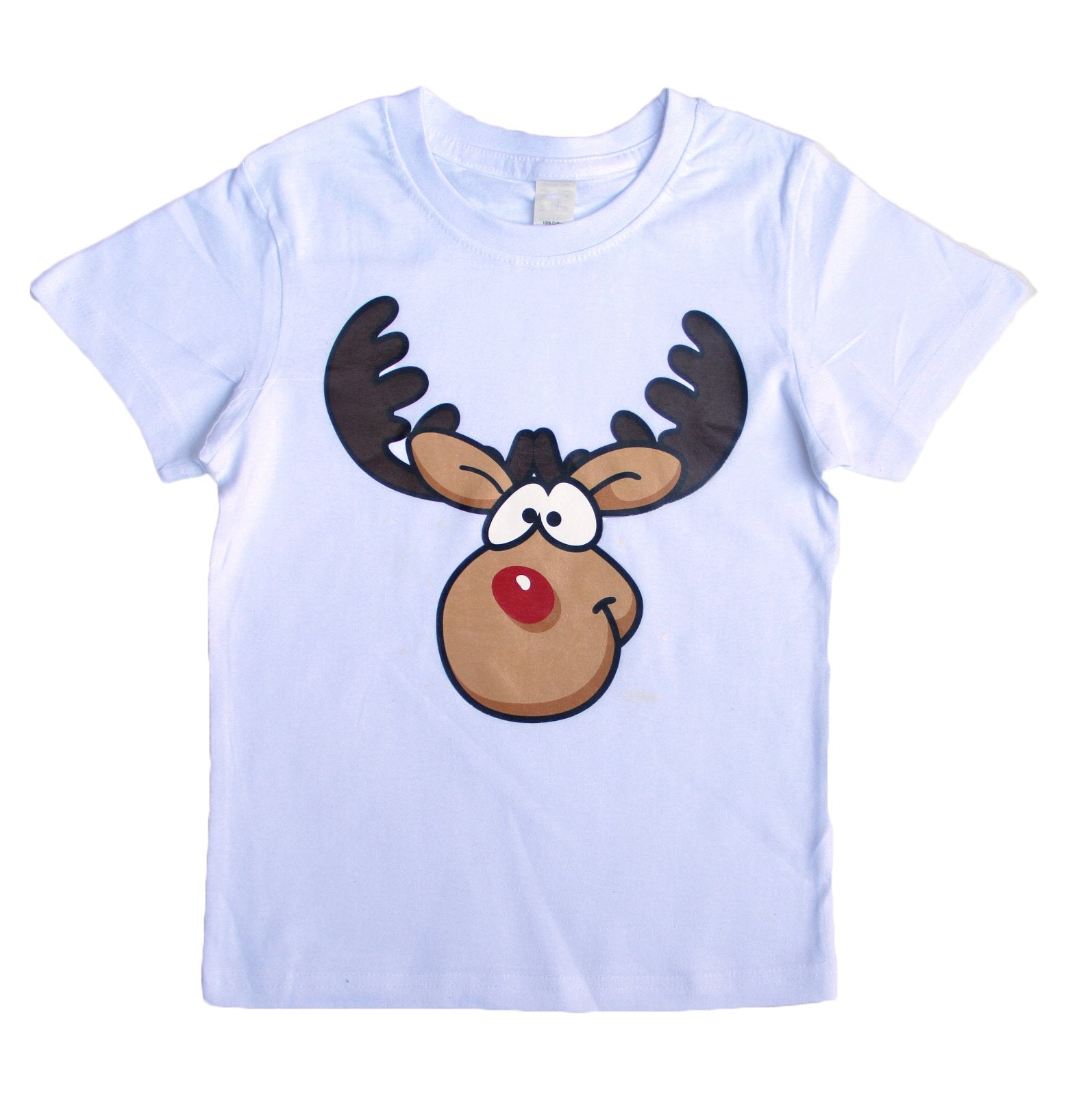 New Funny Adult Xmas Christmas T Shirt Tee Mens Womens 100% Cotton Jolly Ugly, Reindeer (White), L V474-230762