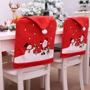 6-10x Christmas Santa Hat Chair Covers Table Cloth Dinner Home Decor Ornaments, Table Runner (34x176 cm) V474-230948