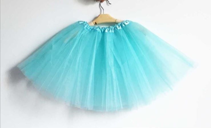 New Adults Tulle Tutu Skirt Dressup Party Costume Ballet Womens Girls Dance Wear, Aqua, Kids V474-237397