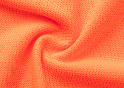 HI VIS Long Sleeve Workwear Shirt w Reflective Tape Cool Dry Safety Polo 2 Tone, Fluoro Orange / Navy, 3XL V474-238371