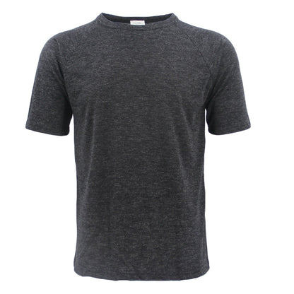 Mens Merino Wool Top Pants Thermal Leggings Long Johns Underwear Pajamas, Men's Short Sleeve - Black, L V474-246501
