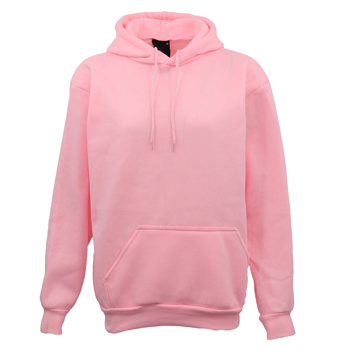 Adult Unisex Men's Basic Plain Hoodie Pullover Sweater Sweatshirt Jumper XS-8XL, Light Pink, M V474-248530