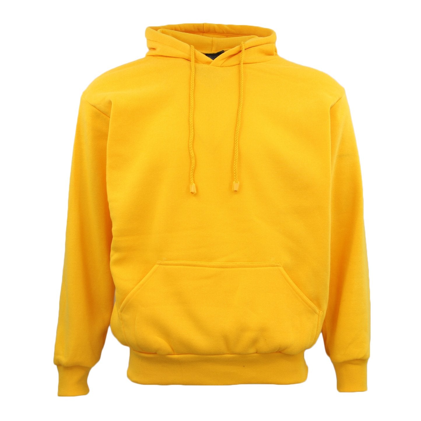 Adult Unisex Men's Basic Plain Hoodie Pullover Sweater Sweatshirt Jumper XS-8XL, Yellow, S V474-253468
