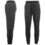 Mens Joggers Trousers Gym Sport Casual Sweat Track Pants Cuffed Hem w Zip Pocket, Navy, L
