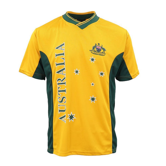 Adults Kids Men's Sports Soccer Rugby Jersy T Shirt Australia Day Polo Souvenir, Gold, XL V474-282945