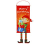 Christmas Hanging Banner Flag Door Window Decor Santa Reindeer Snowman Ornaments, Elf V474-287825