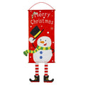 Christmas Hanging Banner Flag Door Window Decor Santa Reindeer Snowman Ornaments, Snowman V474-287828