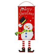 Christmas Hanging Banner Flag Door Window Decor Santa Reindeer Snowman Ornaments, Snowman V474-287828