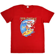 New Funny Adult Xmas Christmas T Shirt Tee Mens Womens 100% Cotton Jolly Ugly, Santa Surf (Red), XS V474-290677