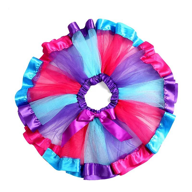 New Adults Tulle Tutu Skirt Dressup Party Costume Ballet Womens Girls Dance Wear, Rainbow_C, Adults V474-298399