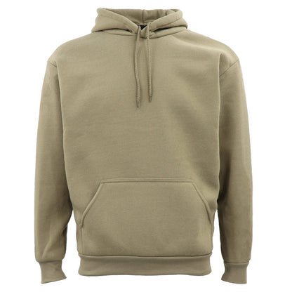 Adult Unisex Men's Basic Plain Hoodie Pullover Sweater Sweatshirt Jumper XS-8XL, Light Olive, 2XL V474-370204