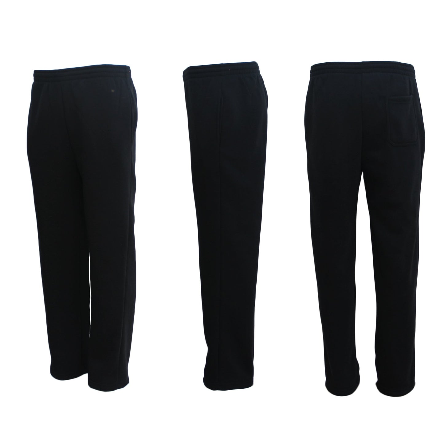 New Adult Mens Unisex Track Suit Fleece Lined Pants Sport Gym Work Casual Winter, Black, 4XL V474-370845