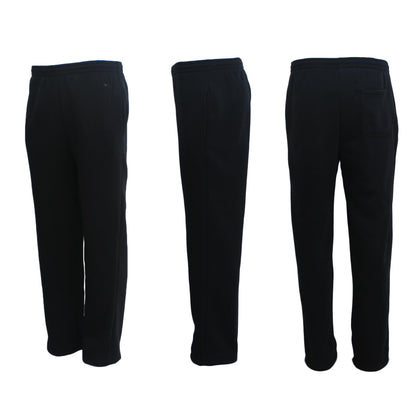 New Adult Mens Unisex Track Suit Fleece Lined Pants Sport Gym Work Casual Winter, Black, 4XL V474-370845