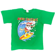 New Funny Adult Xmas Christmas T Shirt Tee Mens Womens 100% Cotton Jolly Ugly, Santa Surf (Green), S V474-378191
