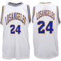 New Men's Basketball Jersey Sports T Shirt Tee Vest Tops Gym Chicago Los Angeles, White - Los Angeles 24, L V474-378643