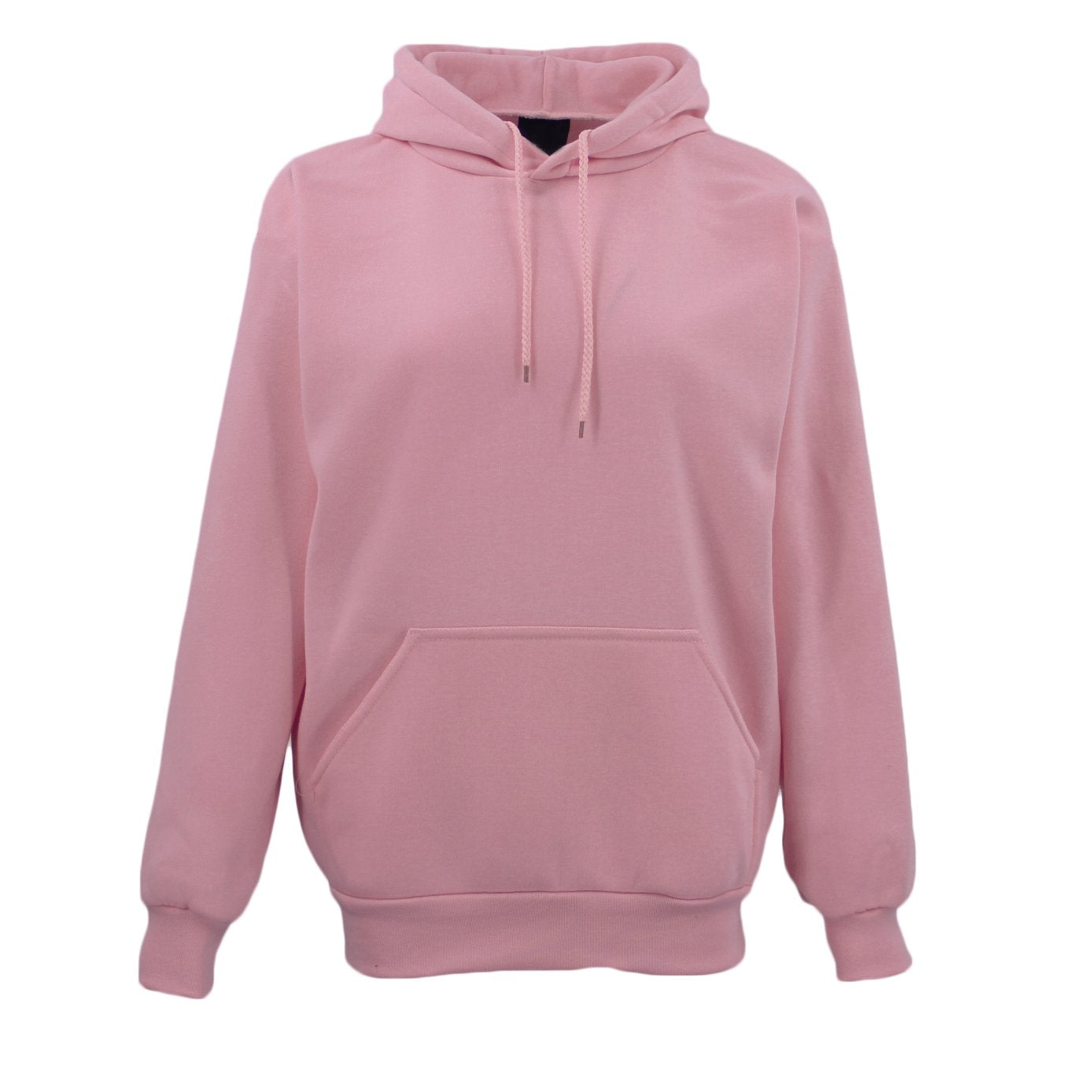 Adult Unisex Men's Basic Plain Hoodie Pullover Sweater Sweatshirt Jumper XS-8XL, Dusty Pink, XL V474-382209