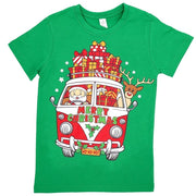 New Funny Adult Xmas Christmas T Shirt Tee Mens Womens 100% Cotton Jolly Ugly, Santa Drive Kombi (Green), M V474-385329