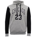 Men's Fleece Pullover Hoodie Jacket Chicago Bulls 23 Michael Jordan Sweat Shirt, Light Grey, XL