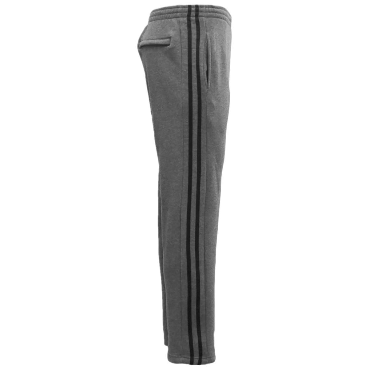 Men's Fleece Casual Sports Track Pants w Zip Pocket Striped Sweat Trousers S-6XL, Dark Grey, 3XL V474-405980