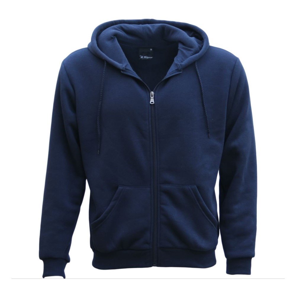 Adult Unisex Zip Plain Fleece Hoodie Hooded Jacket Mens Sweatshirt Jumper XS-8XL, Navy, 5XL V474-421738