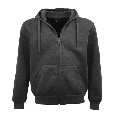 Adult Unisex Zip Plain Fleece Hoodie Hooded Jacket Mens Sweatshirt Jumper XS-8XL, Dark Grey, 5XL V474-422151