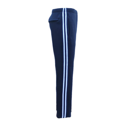 Men's Fleece Casual Sports Track Pants w Zip Pocket Striped Sweat Trousers S-6XL, Navy, 5XL V474-424131