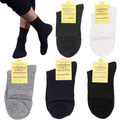 10 Pairs Men's Women's Cotton Breathable Crew Length Socks Work Business Cushion, Dark Grey V474-434183