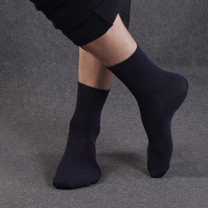 10 Pairs Men's Women's Cotton Breathable Crew Length Socks Work Business Cushion, Dark Grey V474-434183