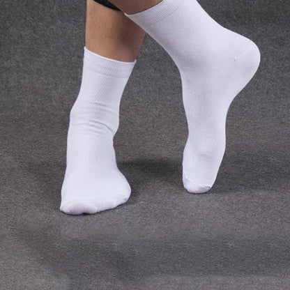 10 Pairs Men's Women's Cotton Breathable Crew Length Socks Work Business Cushion, Navy V474-434185