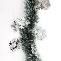 5x 2.5m Christmas Tinsel Xmas Garland Sparkly Snowflake Party Natural Home Decor, Snow in Black V474-453090