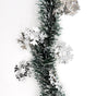 5x 2.5m Christmas Tinsel Xmas Garland Sparkly Snowflake Party Natural Home Decor, Snow in Black V474-453090