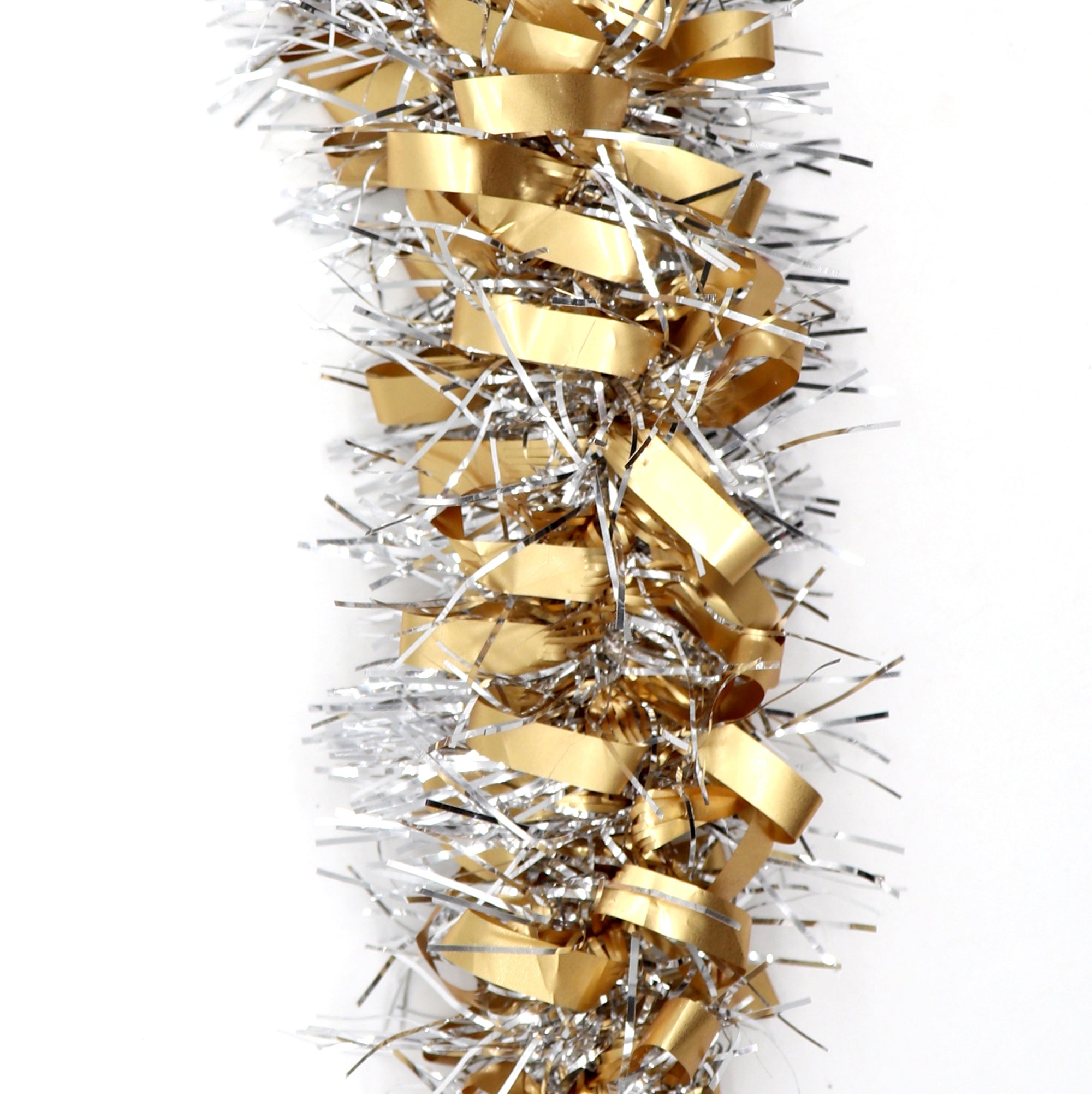 5x 2.5m Christmas Tinsel Xmas Garland Sparkly Snowflake Party Natural Home Decor, Bows (Silver Gold) V474-453103