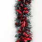 5x 2.5m Christmas Tinsel Xmas Garland Sparkly Snowflake Party Natural Home Decor, Bows (Black Red) V474-453105