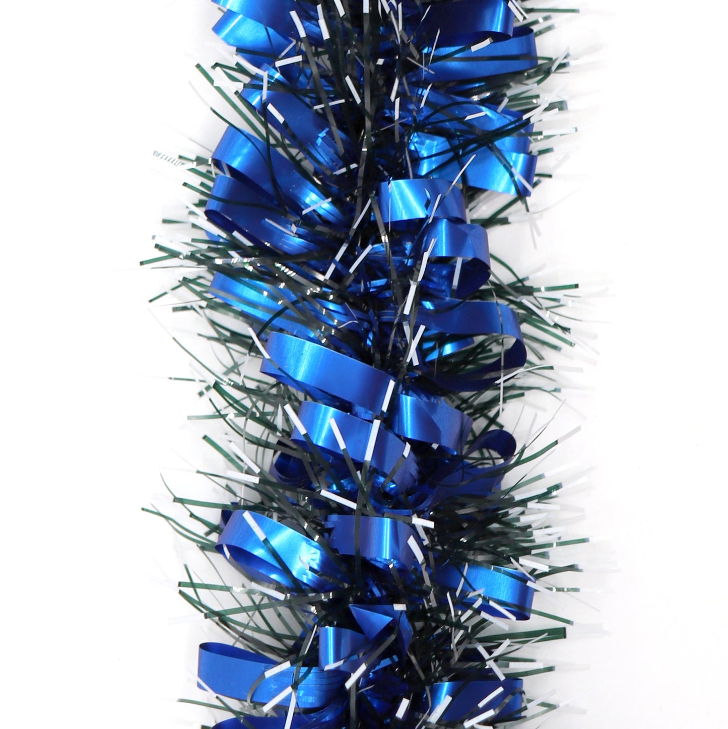 5x 2.5m Christmas Tinsel Xmas Garland Sparkly Snowflake Party Natural Home Decor, Bows (Black Blue) V474-453106