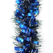 5x 2.5m Christmas Tinsel Xmas Garland Sparkly Snowflake Party Natural Home Decor, Bows (Black Blue) V474-453106